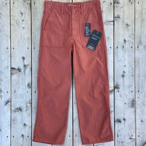 Levi’s Ribcage Straight Ankle Cropped Pant Clay Rust Coral